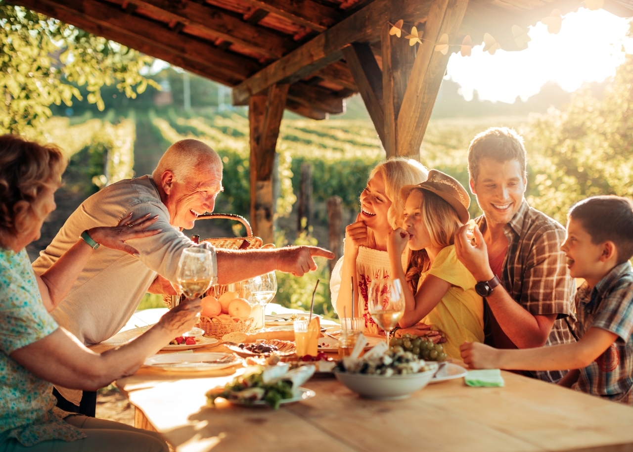 Family Gathered Around Table